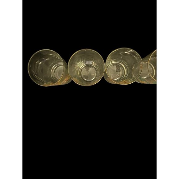 Mid Century West Virginia Glass Game Bird Highball Glasses Gold Rim - 6 - Picture 3 of 4